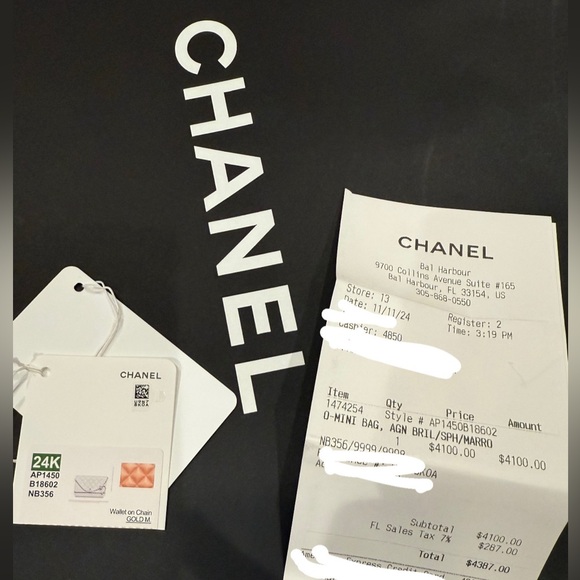 Chanel Wallet on Chain NEW. Full set. Invested 4,400.00 receipt enclosed. - Picture 5 of 5